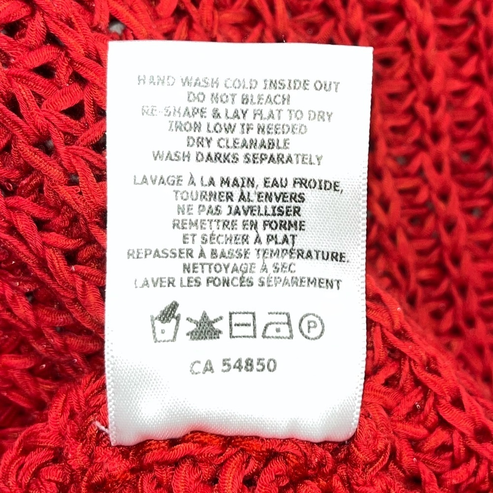 THE RANGE x REVOLVE | Chunky Cable Knit Crewneck Pullover in Red | Size Medium - Picture 7 of 8